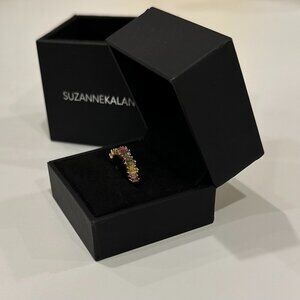 18k Gold Rainbow Sapphire Baguette Ring